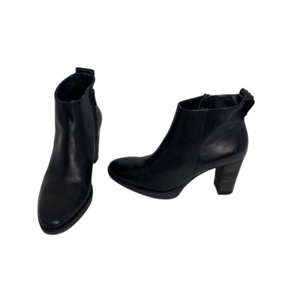 Paul Green Shoes - Paul Green Women's Black Leather Ankle Boots Studded Detail Size 6.5 women’s
